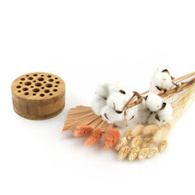 Load image into Gallery viewer, Dried Flowers Kit - 'Harvest Glow' Bouquet, includes Caramel Circle Flower Stand (Floribana)