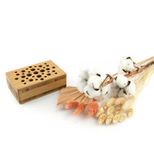 Load image into Gallery viewer, Dried Flowers Kit - 'Harvest Glow' Bouquet, includes Caramel Oblong Flower Stand (Floribana)