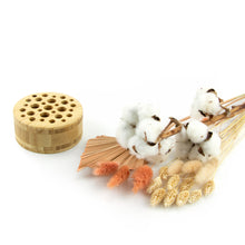 Load image into Gallery viewer, Dried Flowers Kit - 'Harvest Glow' Bouquet, includes Natural Circle Flower Stand (Floribana)