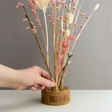 Load image into Gallery viewer, Dried Flowers Kit - 'Midsummer Frolic' Bouquet, includes Caramel Circle Flower Stand (Floribana)