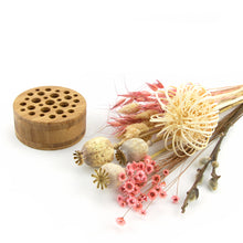 Load image into Gallery viewer, Dried Flowers Kit - 'Midsummer Frolic' Bouquet, includes Caramel Circle Flower Stand (Floribana)