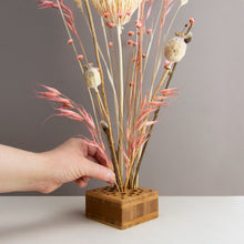 Load image into Gallery viewer, Dried Flowers Kit - 'Midsummer Frolic' Bouquet, includes Caramel Square Flower Stand (Floribana)