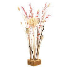 Load image into Gallery viewer, Dried Flowers Kit - 'Midsummer Frolic' Bouquet, includes Caramel Square Flower Stand (Floribana)