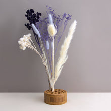 Load image into Gallery viewer, Dried Flowers Kit - 'Moonbeam Drift' Bouquet, includes Caramel Circle Flower Stand (Floribana)
