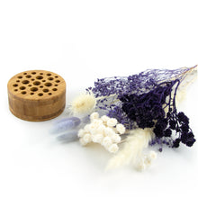 Load image into Gallery viewer, Dried Flowers Kit - 'Moonbeam Drift' Bouquet, includes Caramel Circle Flower Stand (Floribana)