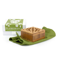 Load image into Gallery viewer, Dried Flowers Kit - 'Moonbeam Drift' Bouquet, includes Caramel Square Flower Stand (Floribana)