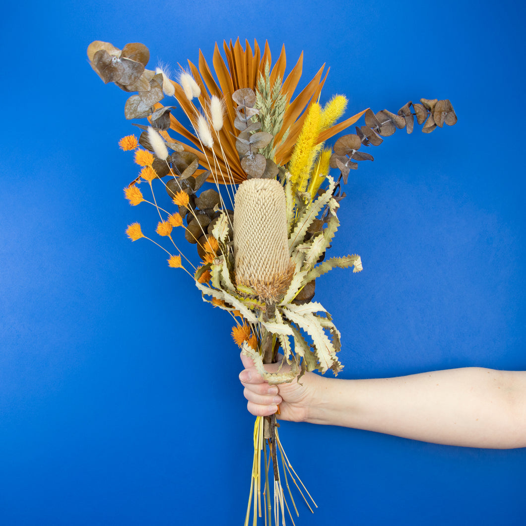 Dried Flower Bouquet Orange - 'Sunshine Valley' (Floribana)