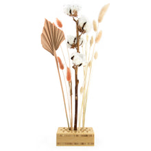 Load image into Gallery viewer, Dried Flowers Kit - &#39;Harvest Glow&#39; Bouquet, includes Natural Oblong Flower Stand (Floribana)
