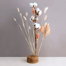 Load image into Gallery viewer, Dried Flowers Kit - &#39;Harvest Glow&#39; Bouquet, includes Caramel Circle Flower Stand (Floribana)
