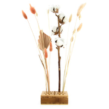 Load image into Gallery viewer, Dried Flowers Kit - &#39;Harvest Glow&#39; Bouquet, includes Caramel Oblong Flower Stand (Floribana)
