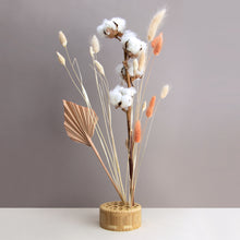 Load image into Gallery viewer, Dried Flowers Kit - &#39;Harvest Glow&#39; Bouquet, includes Natural Circle Flower Stand (Floribana)
