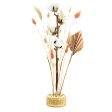 Load image into Gallery viewer, Dried Flowers Kit - &#39;Harvest Glow&#39; Bouquet, includes Natural Circle Flower Stand (Floribana)
